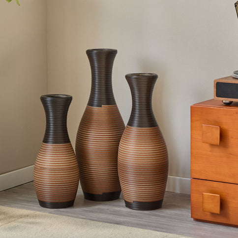 Designer Floor Vases, Large Vases For Home Decor Flooring (Set of 3)
