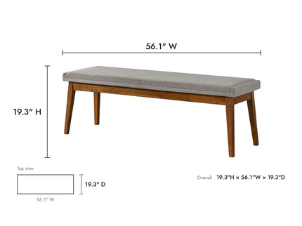 Warren - Bench - Brown / Light Gray
