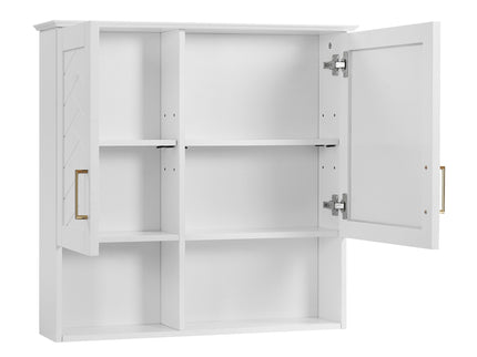 2 In 1 Wall-Mounted Mirror Cabinet With Adjustable Shelves, Soft-Close Doors, High-Definition Mirror & Storage