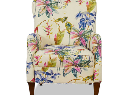 Paradise - Upholstered Arm Chair Floral Printed On Cotton - Off-White