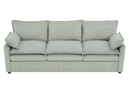 Modern 3 Seater Sofa With Side Storage Pockets For Living Room
