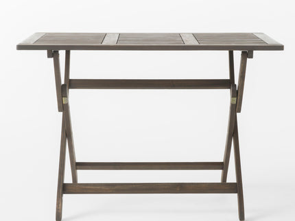 Blissique - Outdoor Foldable Wood Dining Table With Slat Design