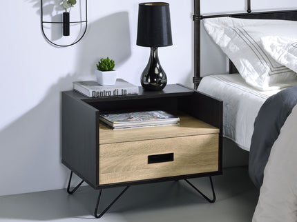 Melkree - Accent Table With Display & Utility Function - Black