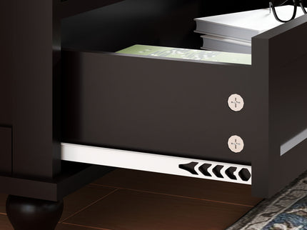 Minimalist Buffet Cabinet With Double Glass Doors And Drawer