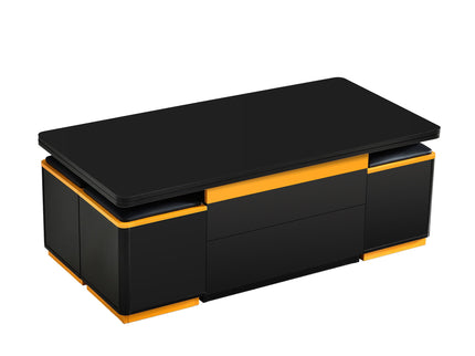 Lift Top Coffee Table With 4 Storage Stools