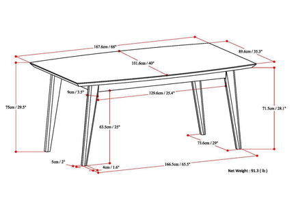 Draper - Dining Table - Java Brown