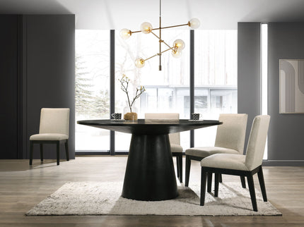 Jasper - Wide Contemporary Round Dining Table Set