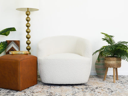 Mina - Swivel Chair - White