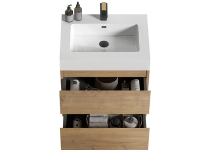 Alice - Bathroom Vanity With Sink, Large Storage Wall Mounted Floating Bathroom Vanity For Modern Bathroom