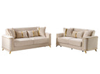 Beige / 2 Pc. Sofa, Loveseat