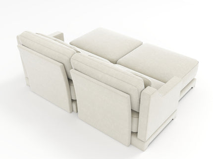 Stylish Sofa With Ottoman And Lumbar Pillows, Ergonomic Design