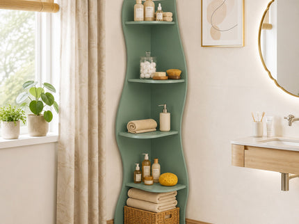 5 Tier S - Shaped Corner Shelf For Living Room