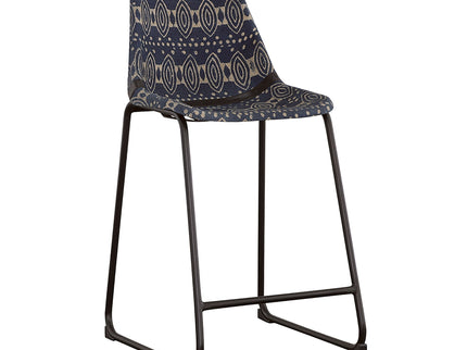 Claire - Canvas Upholstered Counter Chair (Set of 2) - Blue