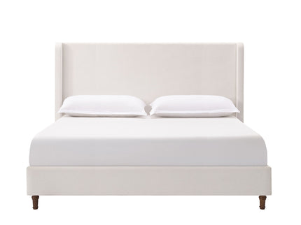 Harper - Tall Headboard Upholstered Bed / High Headboard / Elegant Simplicity / No Box Spring Needed