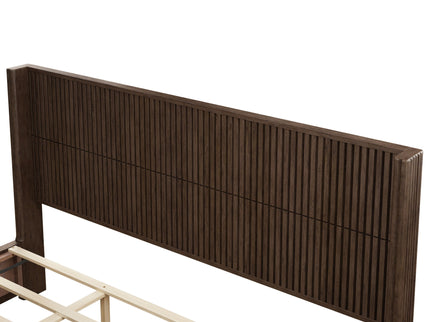 Platform Bed Frame With Headboard, Floor Standing Design