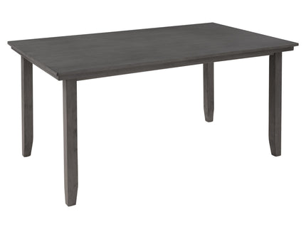 Dining Set For 6, Upholstered Chairs, Includes Table, 4 Chairs, And 2 Person Bench - Gray