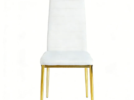 Dining Chair (Set of 4) - Gold / White