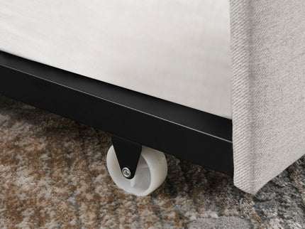 Upholstered Tufted Daybed With Drawers, Waved Arms