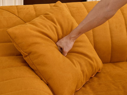 Oversized 2 Seater Loveseat With 2 Decor Throw Pillows, Deep Seat Sofa For Living Rooms