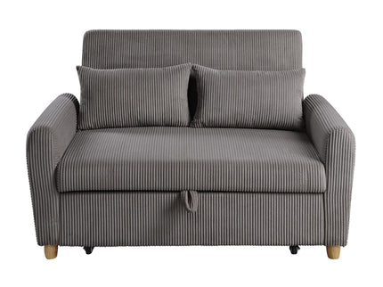 Justine - Convertible Sleeper Loveseat - Brown