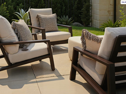 Verona - Seating Sofa - Dark Espresso / Gray / Off White