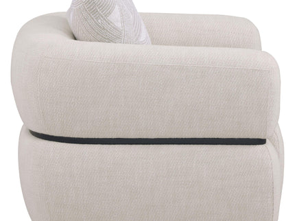 Ramsay - Round Arm Accent Chair - Beige