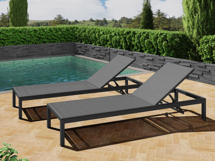 Outdoor Patio Chaise Lounge With 5 Reclining Positions