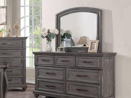 1 Piece Dresser With Handles And Unique Round Legs - Antique Gray