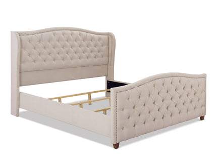 Marcella - Upholstered Shelter Headboard Bed Set