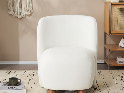 Modern Low Back Accent Upholstered Armless Living Room Chairs, Round Feet