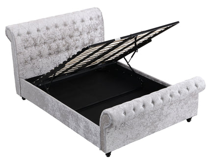 Hartfried - Queen Size Upholstered Storage Bed - Beige