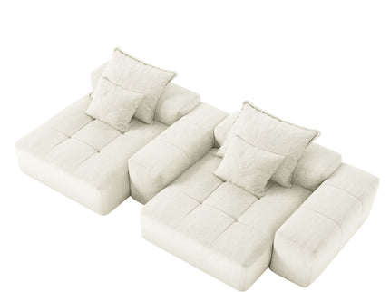 Modern Oversized Diy Combination Modular Sectional Sofa With Pillows
