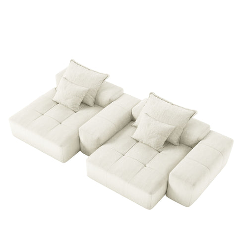 Modern Oversized Diy Combination Modular Sectional Sofa With Pillows