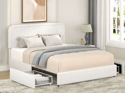 Liv - Patented With Drawers Upholstered Storage Platform Bed