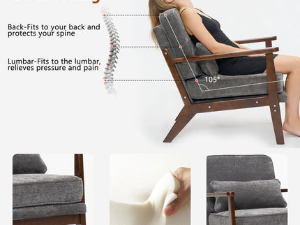 Living Room Chair With Lumbar Pillow
