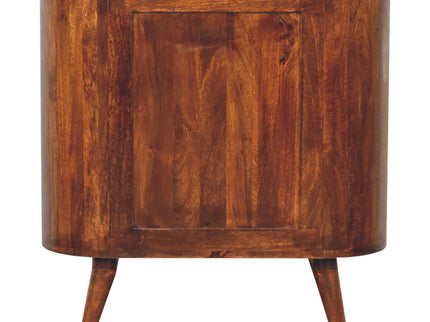 Cortez - T Bar Open Slot Cabinet - Dark Brown