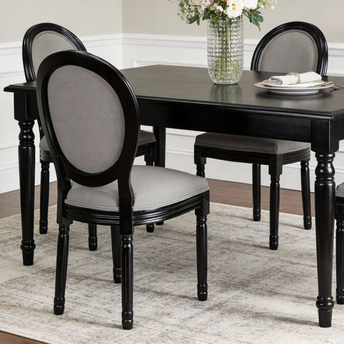 Upholstered & Round Back Dining Chairs (Set of 2)