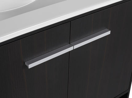 Modern Bathroom Vanity With Ceramic Sink, Freestanding Cabinet, Soft Closing Doors