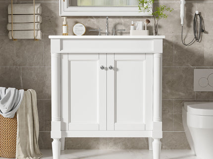 Bathroom Vanity Cabinet With Sink, Soft Close Doors, Storage Cabinet