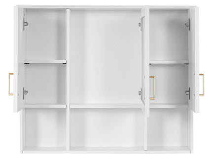 Modern Wall Mounted Medicine Cabinet With Adjustable Shelves, Soft Close Doors, High Define Mirror