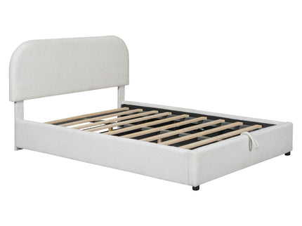 Upholstered Platform Bed With Hydraulic Storage System