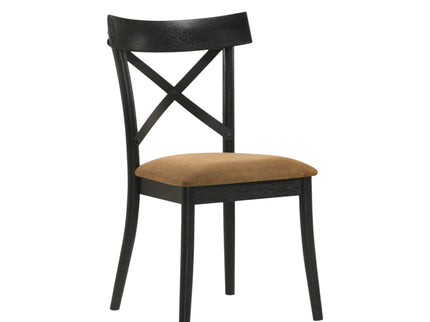 Hillary - Side Chair (Set of 2) - Black / Brown