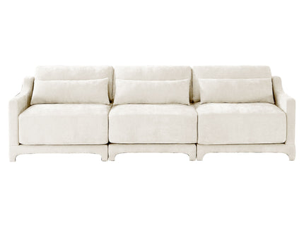 Elegant Sofa With Ergonomic Design And Lumbar Pillows