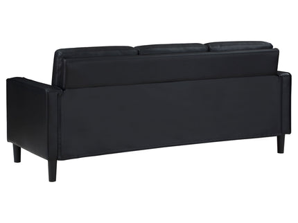 Ruth - 2 Piece Track Arm Sofa Set With Cushions - Black