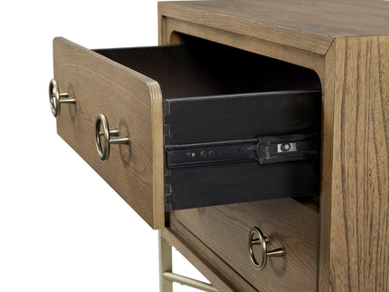 2 Drawer Nightstand With USB - Latte