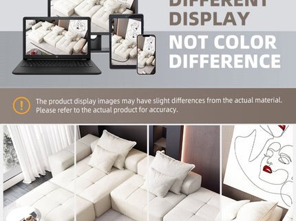 Modern Oversized Diy Combination Modular Sectional Sofa With Pillows
