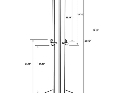 Rawlins - Coat Rack With 8 Hooks - Walnut