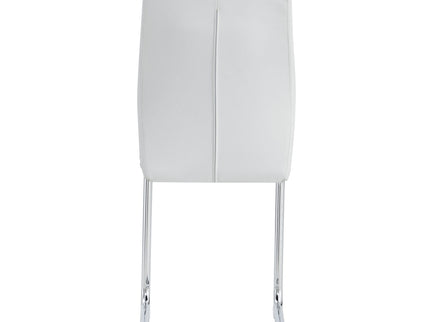 Modern Dining Chairs With Padded Seat, Metal Legs