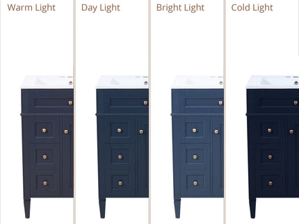 Bathroom Vanity With Top Sink, Storage Cabinet With 2 Drawers And Tip-Out Drawer