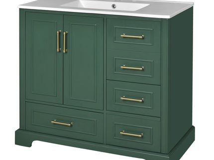 Traditional Bathroom Vanity With Soft Close Doors And Drawers